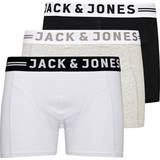 Jack & Jones Men Underwear Jack & Jones Trunks 3-pack - White/Light Grey Melange