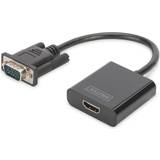 Digitus VGA-HDMI/3.5mm/USB B Micro M-F 0.2m