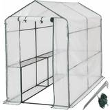 tectake Greenhouse with Tarpaulin 2.1m² Stainless steel Plastic
