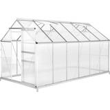 Tectake Freestanding Greenhouses tectake 6.93m² with Base Aluminum Polycarbonate