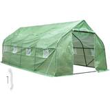 Tectake Freestanding Greenhouses tectake Foil Tent 18m² Stainless steel Plastic