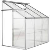Polycarbonate Lean-to Greenhouses tectake Wall 2.39 m² Aluminum Polycarbonate