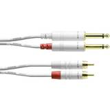 RCA Cables - White Cordial 2RCA-2x6.3mm 1.5m