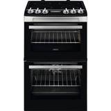 Electric Ovens - Self Cleaning Cookers Zanussi ZCV46250XA Stainless Steel, Black