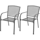 Metal Patio Chairs Garden & Outdoor Furniture vidaXL 42705 2-pack Garden Dining Chair