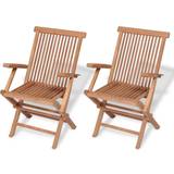 Teak Patio Chairs Garden & Outdoor Furniture vidaXL 41999 2-pack Garden Dining Chair