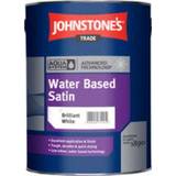 Johnstone's Trade Paint Johnstone's Trade Aqua Water Based Satin Wood Paint Brilliant White 1L