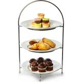 Steel Serving Platters & Trays Utopia Chrome 3 Tier Cake Stand