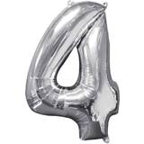 Amscan Foil Balloon Mid Size Number 4 Silver