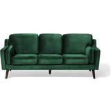 Oak Sofas Beliani Lokka Velvet Sofa 204cm 3 Seater