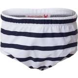 Stripes Swim Diapers Petit Crabe Leo Swim Nappy - White/Blue