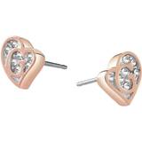 Guess G Heart Shaped Rose Gold Plated Earrings w. Crystal (JUBE71525JW)