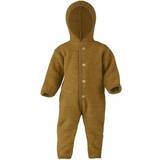 Brown Jumpsuits Children's Clothing ENGEL Natur Hooded Fleece Overall - Safran Melange (575722-018E)