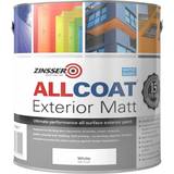 Zinsser Black Paint Zinsser AllCoat Exterior Matt Wood Paint Black 2.5L
