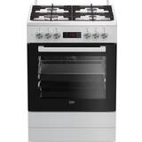 SteamClean Gas Cookers Beko FSM62330DWT White