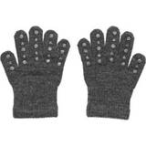 Grey Mittens Go Baby Go Wool Grip Gloves - Dark Grey Melange