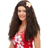 Around the World Long Wigs Fancy Dress Smiffys Hawaiian Wig