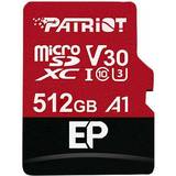 Patriot Memory Cards Patriot EP Series microSDXC Class 10 UHS-I U3 V30 A1 90/80MB/s 512GB +Adapter