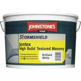 Cement Paint Johnstone's Trade Stormshield Jontex High Build Textured Masonry Cement Paint Brilliant White 10L