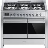 Smeg Dual Fuel Ovens Gas Cookers Smeg A2-81 Stainless Steel, Black