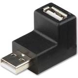 Lindy USB A-USB A 2.0 M-F Angled Adapter