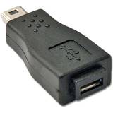 Cable Adapters - USB B Mini Cables Lindy USB Micro-B-USB Mini-B 2.0 M-F Adapter
