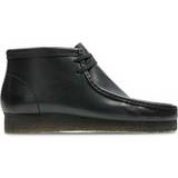 Men Boots Clarks Wallabee - Black Leather