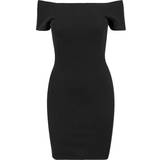 Urban Classics Short Dresses - Women Urban Classics Off Shoulder Rib Dress - Black