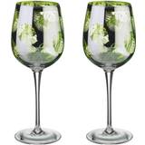 Tropical Leaves Red Wine Glass, White Wine Glass 45cl 2pcs
