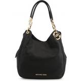Dual Shoulder Straps Handbags Michael Kors Lillie Large Pebbled Leather Shoulder Bag - Black