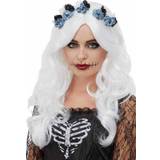 Around the World Long Wigs Fancy Dress Smiffys Day of the Dead Wig White