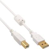 Beige - USB Cable Cables InLine Ferrite Core USB A-USB B 2.0 3m