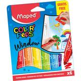 Touch Pen Maped Color'Peps Window Felt Tip Pens 6 Pack