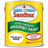 Sandtex masonry paint Sandtex Ultra Smooth Masonry Concrete Paint Brilliant White 5L