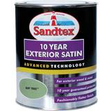 Sandtex Metal Paint - Outdoor Use Sandtex 10 Year Exterior Satin Metal Paint, Wood Paint Green 0.75L