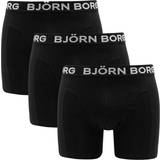 Björn Borg Men's Underwear Björn Borg Solid Cotton Stretch Shorts 3-pack - Black