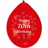 Amscan Latex Ballon Happy 70th Birthday Red 10-pack