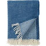Klippan Yllefabrik Velvet Blankets Blue (200x130cm)