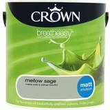 Crown Paint Crown Breatheasy Wall Paint, Ceiling Paint Mellow Sage,Gentle Olive 2.5L