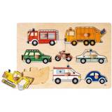 Vehicles Knob Puzzles Goki Means of Transport Puzzle 8 Pieces