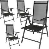 tectake 4 aluminium garden chairs Garden Dining Chair