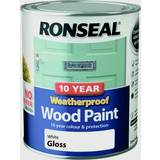 Ronseal Outdoor Use - White Paint Ronseal 10 Year Weatherproof Wood Paint White 0.75L