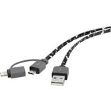 Renkforce USB A-Lightning/USB B Micro 0.2m