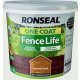 Ronseal fence paint Ronseal One Coat Fence Life Wood Paint Gold 5L