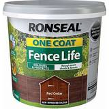 Ronseal Brown Paint Ronseal One Coat Fence Life Wood Paint Brown 5L