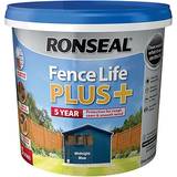 Ronseal Blue - Outdoor Use Paint Ronseal Fence Life Plus Wood Paint Blue 5L