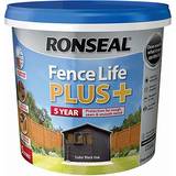 Ronseal Black Paint Ronseal Fence Life Plus Wood Paint Black 5L