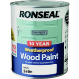Ronseal Satin - Wood Paints Ronseal 10 Year Weatherproof Wood Paint White 0.75L