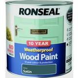 Ronseal Grey - Satin Paint Ronseal 10 Year Weatherproof Wood Paint Grey 2.5L