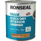 Ronseal Quick Dry Interior Varnish Wood Protection Antique Pine 0.75L